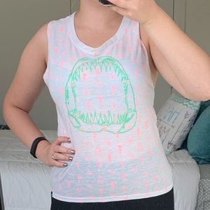 Hurley Shark Jaws Tank Top Muscle Shirt